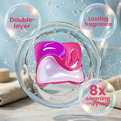 COVY Rose Laundry Pods 36 pods (30+6 FREE) · Double Layer, 4 Chambers · 8x Cleaning Power · One Pod Blooms Romance